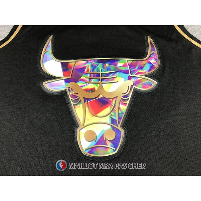 Maillot Golden Edition Chicago Bulls Michael Jordan NO 23 2021-22 Noir